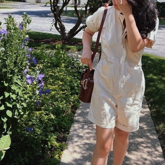 Alex Mill‎ Standard Short Jumpsuit, Oatmilk - Picture 10 of 11